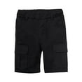 thumbnail image 1 of LittleSpring Toddler Cargo Shorts for Boys Casual Uniform Shorts with Elastic Waist Lightweight Solid Black 4T, 1 of 6