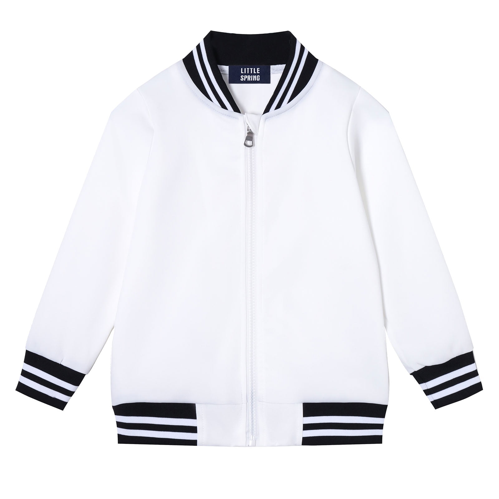 特価ブランド Toddler LittleSpring Letterman White Boys Girls for Jacket Clothing