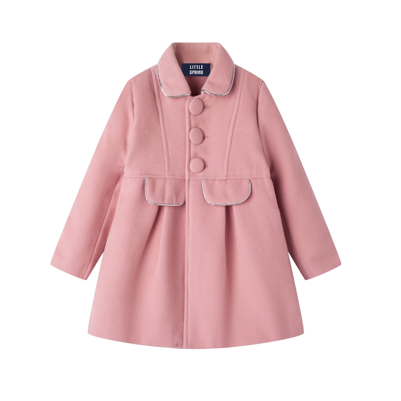 Girls pink dress coat online