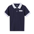 thumbnail image 1 of LittleSpring Toddler Boys Short Sleeve Polo T-Shirt 3T School Uniforms Navy Blue, 1 of 6