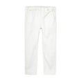 thumbnail image 1 of LittleSpring White Pants Boys Relaxed Fit Plain Chino Pants with Elastic Waist Casual Lightweight Size 7, 1 of 6