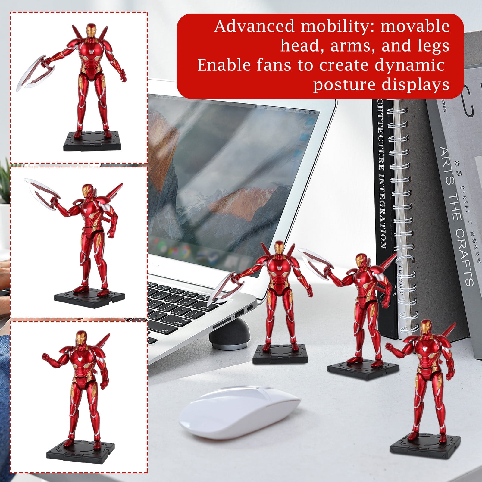 LittleaToy Iron Man Assembling Figure Models Parts Assembly Figurine ...