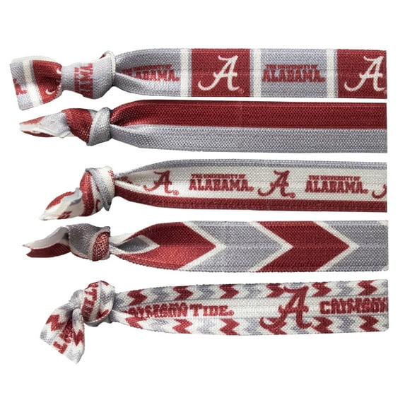 Littlearth NCAA Alabama Crimson Tide Knotted Hair Ties