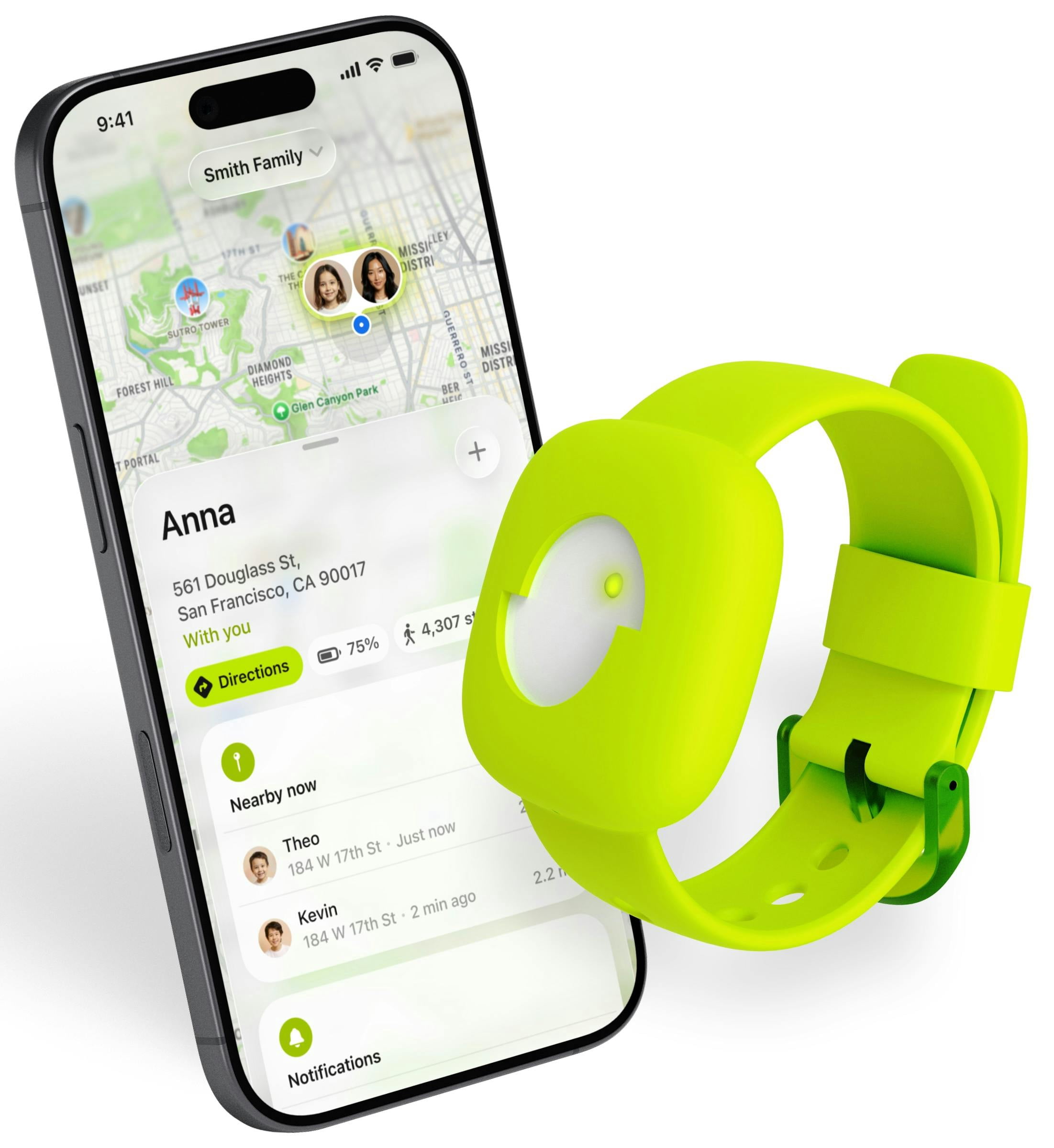 Littlebird Kids Safety Tracker (Screen-Free) | Real-Time Location, Activity Insights & Alerts | No Phone Required | AI-Powered Family Safety Wearable