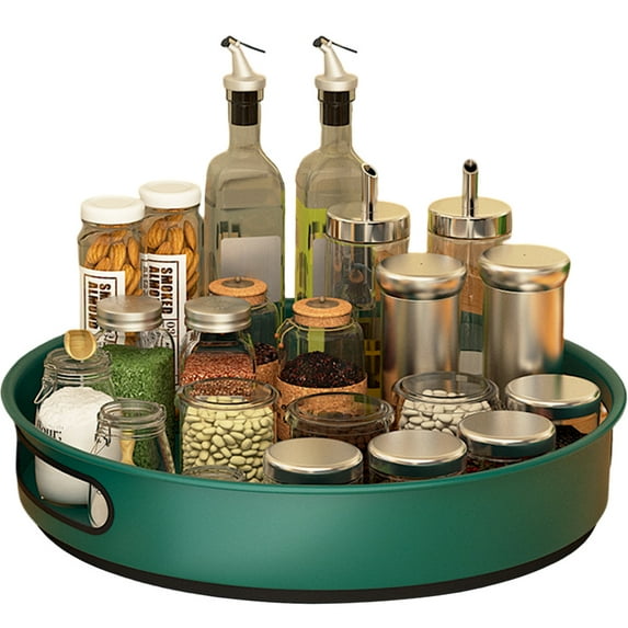 Littleduckling 9.84inch Lazy Susan Turntable Organizer Spice Rack Stainless Steel 360 Stable Revolving Cosmetic Organizer