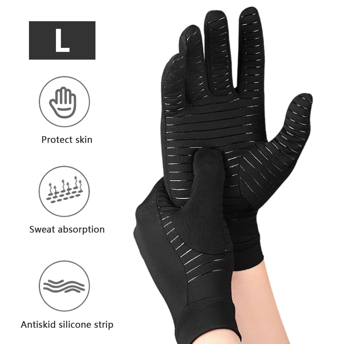 Littleduckling Copper Compression Gloves Arthritis Gloves Hand Grip ...