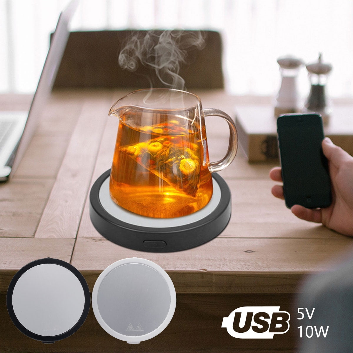Electric Coffee Mug Warmer Tea Milk Cup Heater Pad Heating Plate For Office  Home