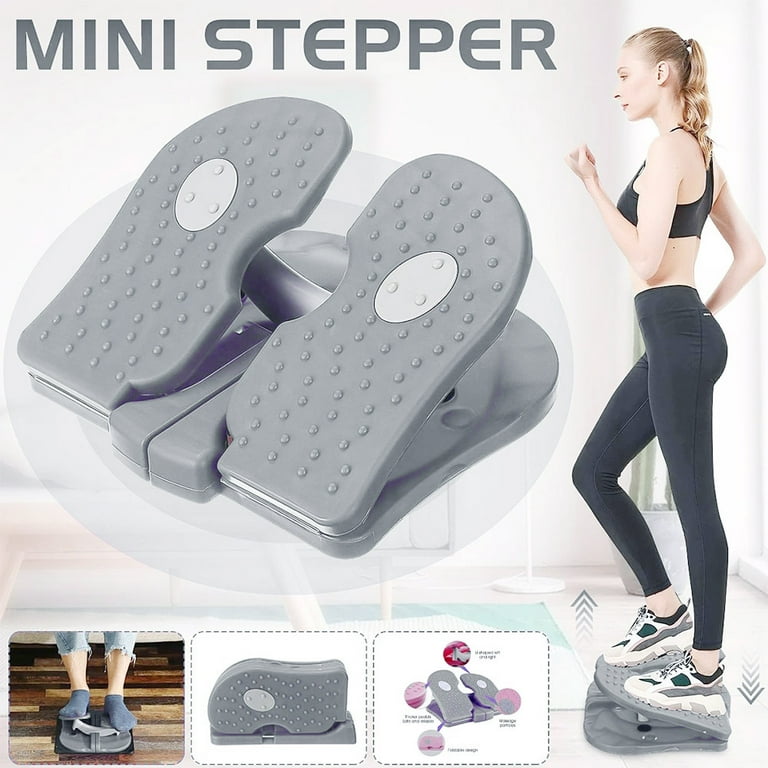 Littleduckling Mini Stepper Under Desk Pedal Exerciser Portable Cardio Exercise Equipment Grey Walmart