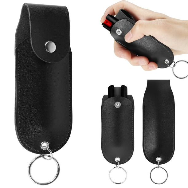 Littleduckling Pepper Spray Pouch PU Leather Pepper Spray Holster Mini Portable Pepper Spray