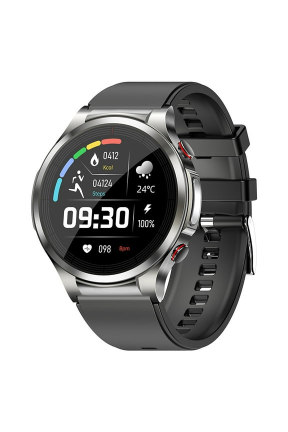 Mens Smartwatch, Health and Fitness Tracking with Sleep and Step Monitoring, Waterproof Bluetooth Smart Fitness Watch, Works with iPhone & Android(Gray)