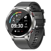Littlefat Men s Smartwatch, Health and Fitness Tracking with Sleep and Step Monitoring, Waterproof Bluetooth Smart Fitness Watch, Works with iPhone & AndroidGray