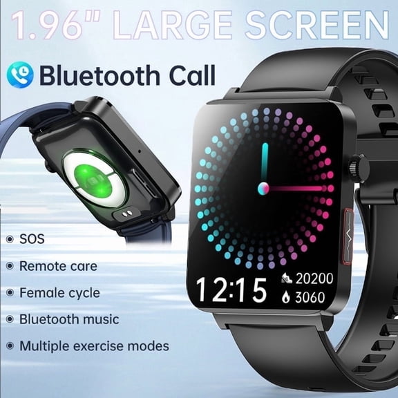 Littlefat Smart Watch, Unisex Fitness Tracker with 1.72'' HD Touch Screen, Sports Modes, Health Tracking, Bluetooth 5.1, Compatible with iPhone & Android (Black)