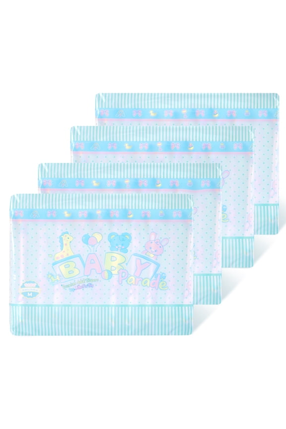 Adjustable Hook-and-Loop Closure Adult Printed Cloth Back Diaper 40 Pieces (4 Packs) - Baby Parade (Medium 28"-38")