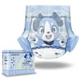 thumbnail image 1 of Littleforbig Adjustable Velcro Closure Adult Printed Cloth Back Diaper 10 Pieces - Little Blue BabyFur (Medium 28"-38"), 1 of 7