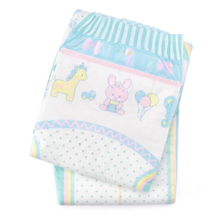 Littleforbig Adjustable Velcro Closure Adult Diaper Cloth Back Diaper 2 Pieces - Parade(Medium 28"-38")