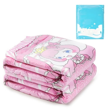 Littleforbig Adjustable Velcro Closure Adult Printed Cloth Back Diaper 2 Pieces - Little Beauty (Large 36"-48")