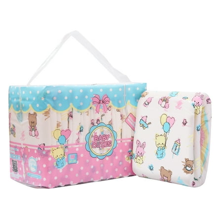 Littleforbig Adult Diaper 10 Pieces - Baby Cuties Diapers (Medium 28"-38")