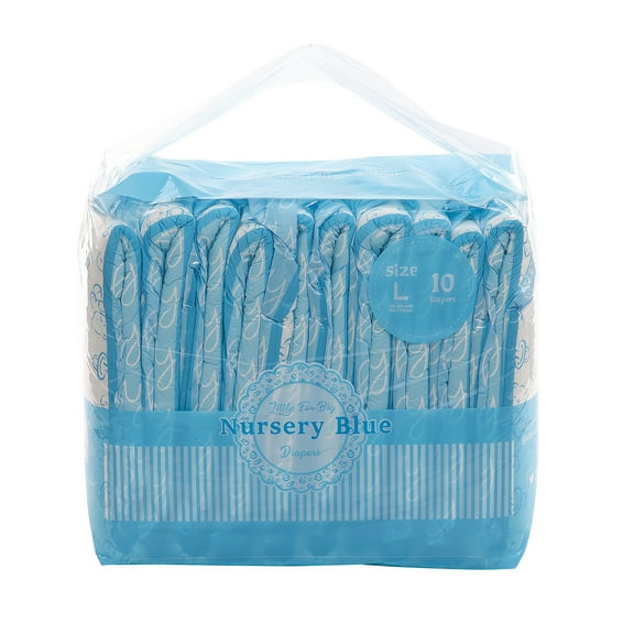 Littleforbig Adult Diaper 10 Pieces - Nursery Blue Diapers