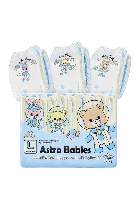 Astro Babies Adult Diaper 10 Pieces (Large 36"-46")