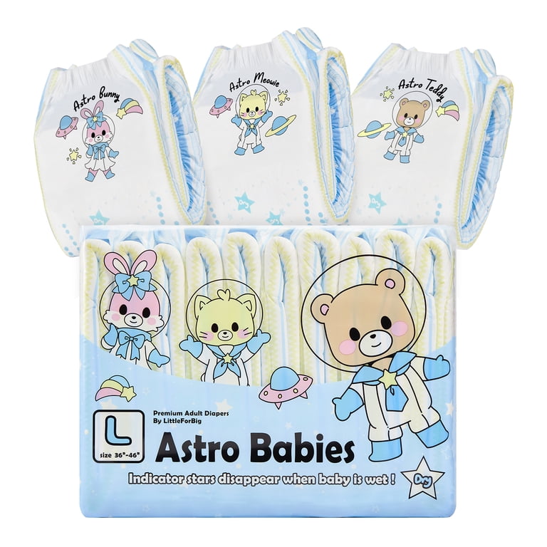 Littleforbig Astro Babies Adult Diaper 10 Pieces (X-Large 48
