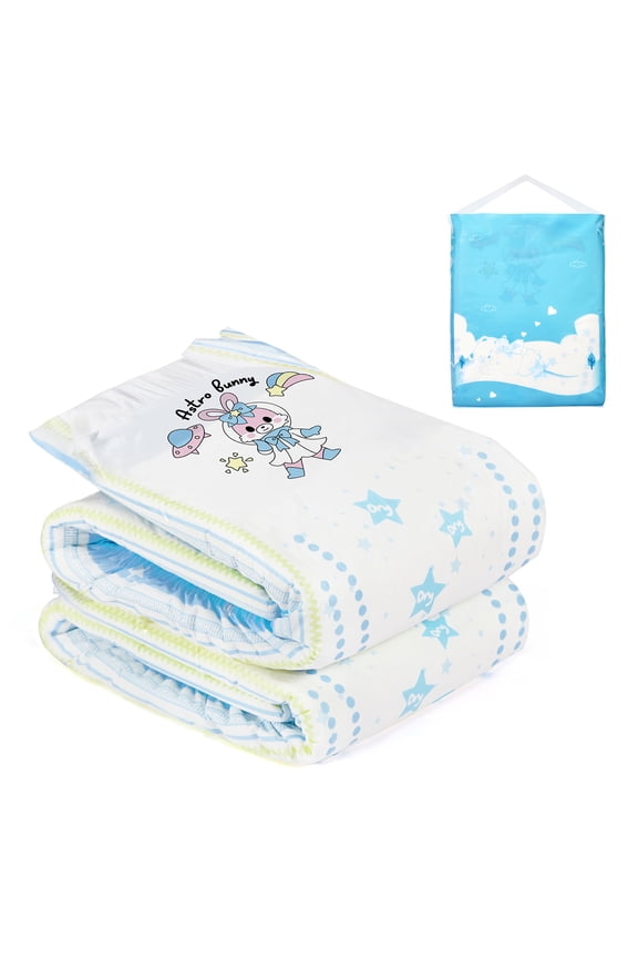 Astro Babies Adult Diaper 2 Pieces Pack 3 Prints Random Assorted (X-Large 48"-56")