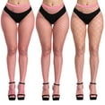thumbnail image 1 of Littleforbig High Waist Tights Fishnet Mesh Net Stockings 3 Pairs Pink, 1 of 6