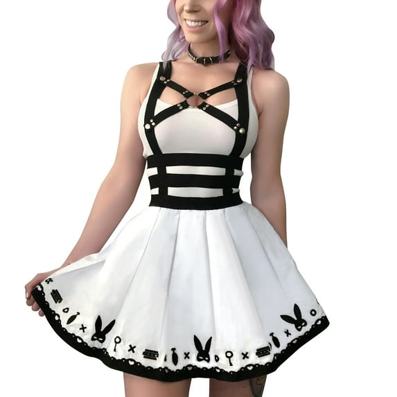 Littleforbig Overall Skirt Romper Bunny Overall Skirt 3XL White