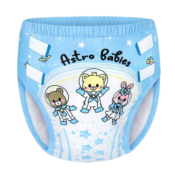Littleforbig Soft Silky Underwear Comfortable Washable Reusable Adult Training Pants - Astro Babies M