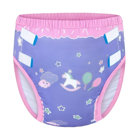Littleforbig Soft Silky Underwear Comfortable Washable Reusable Adult Training Pants - Little Fantasy S