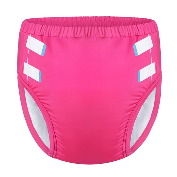 Littleforbig Soft Silky Underwear Comfortable Washable Reusable Primary Comfort Cloth Adult Training Pants Hot Pink L
