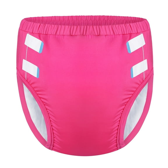 Littleforbig Soft Silky Underwear Comfortable Washable Reusable Primary Comfort Cloth Adult Training Pants Hot Pink S
