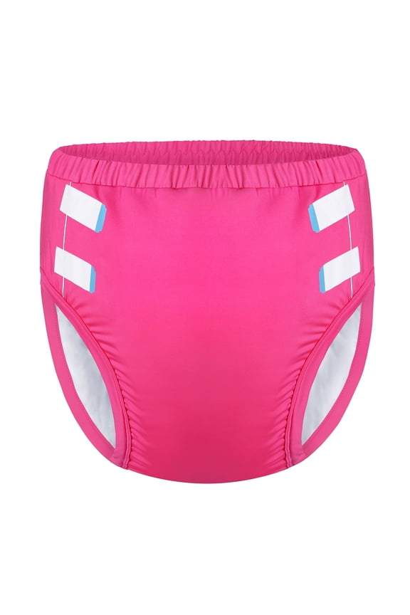 Soft Silky Underwear Comfortable Washable Reusable Primary Comfort Cloth Adult Training Pants Hot Pink S