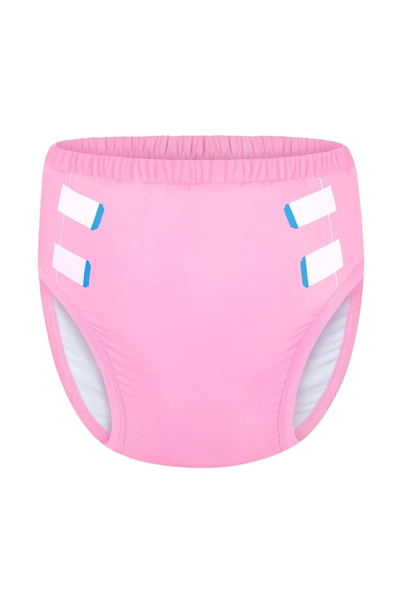 Soft Silky Underwear Comfortable Washable Reusable Primary Comfort Cloth Adult Training Pants Pink M