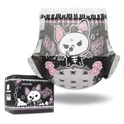 Littleforbig Ultra Absorbent 7000 mL Adult Printed Diaper 10 Pieces - Goth Brat Large 36-48