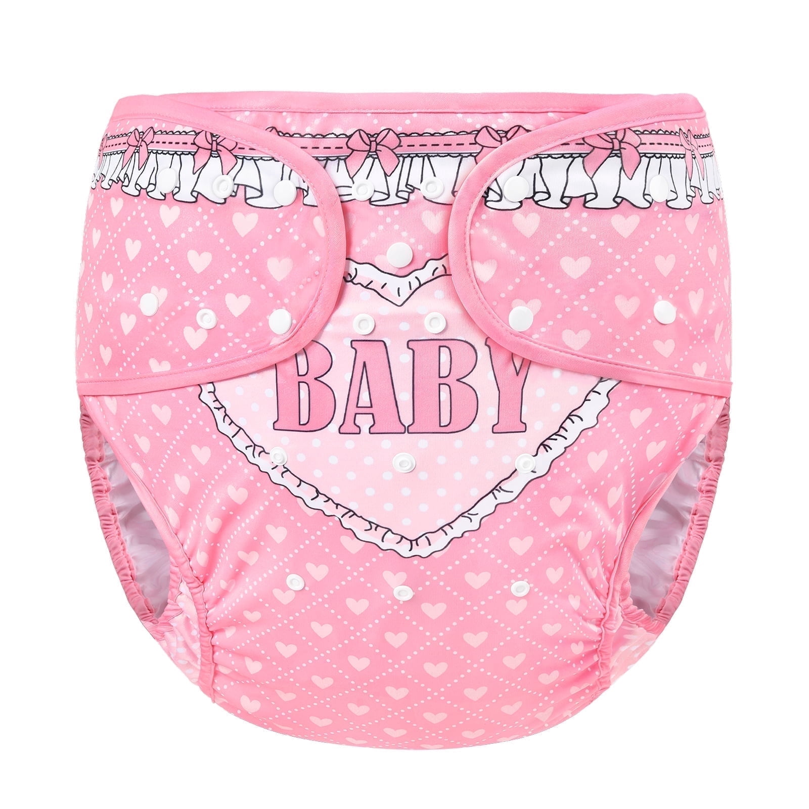 Littleforbig Washable Adjustable Reusable Waterproof Cloth Adult Diaper Wrap Cover One Size - Blushing Baby