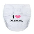 thumbnail image 1 of Littleforbig Washable Adjustable Reusable Waterproof Cloth Adult Diaper Wrap Cover One Size - I Love Mommy White, 1 of 6