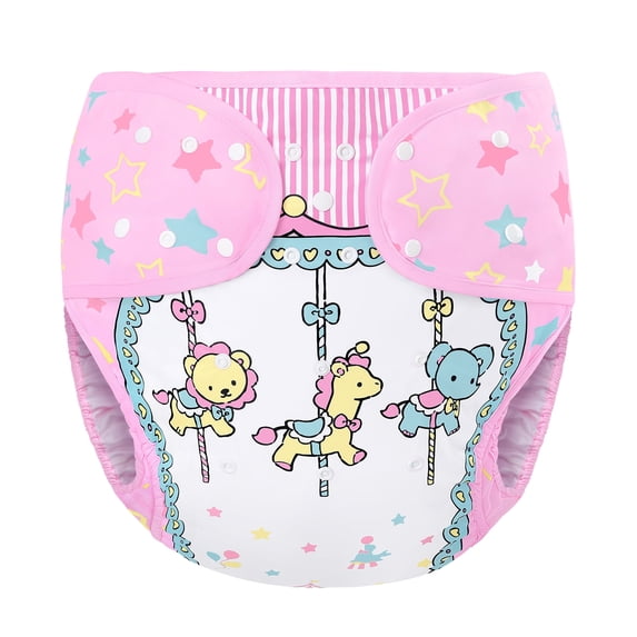 Littleforbig Washable Adjustable Reusable Waterproof Cloth Adult Diaper Wrap Cover One Size - Little Circus