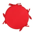 thumbnail image 1 of Littleplum 15IN Indoor Outdoor Chair Cushions Set of 1,Cushions,Round Seat Chair Cushions with Ties,Chair Pads Replacement Cushion for Home Kitchen Office,1 Pcs,Red, 1 of 6