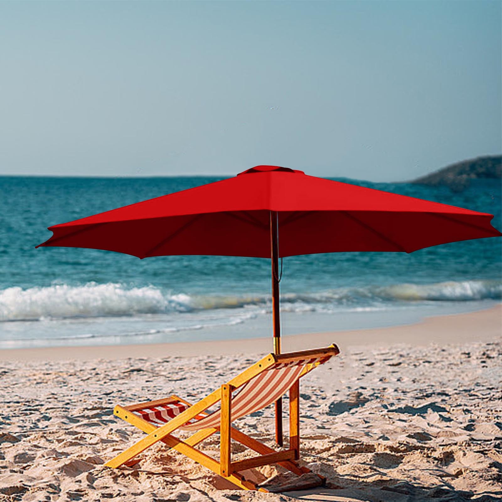 7 cloth patio umbrella 7' x 7' Classic Square or poolside patios shaded with this California Umbrella Salinas 7 1/2 round manual lift umbrella with 1 1/2 white aluminum pole Littleplum 7.5ft Patio Umbrella Replacement