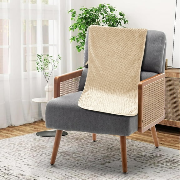 Littleplum Fleece Bed Blanket,Super Soft and Warm Blankets for Couch,Sofa and Bed Waffle Textured,Cozy,Fuzzy and Lightweight,Super Soft Cozy,Suitable for All Seasons(Brown,29x13 Inches)