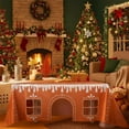 thumbnail image 1 of Littleplum Gingerbread House Christmas Tablecloth,Christmas Gingerbread Playhouse,Xmas Tablecloth Square Gingerbreads House Holiday for Kitchen Dining Party Home Decor (59 inch × 71 inch), 1 of 9