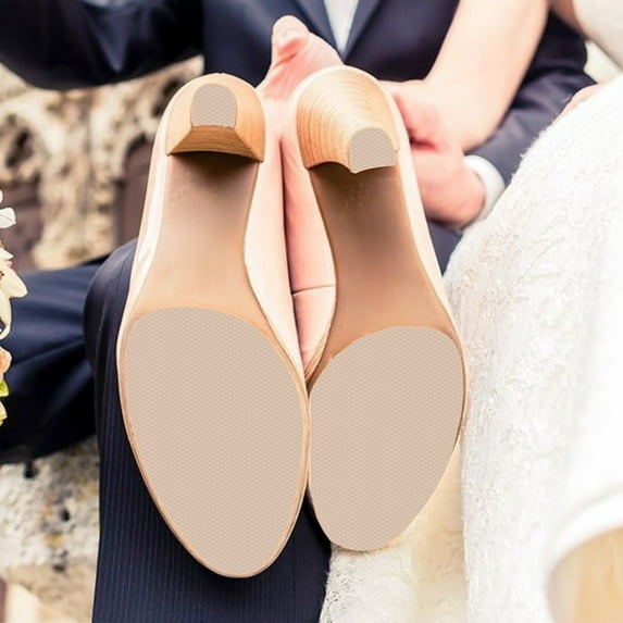 Littleplum Non-Slip Shoes Pads Adhesive Shoe Sole Protectors,High Heels Anti-Slip Shoe Grips,Shoe Sole Protector for Heels,Shoe Grips on Bottom of Shoes,Shoe Gummies for Heels,2 Pcs,Clear