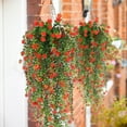 thumbnail image 1 of Littleplum Outdoor Fake Hanging Plants,Hanging Plant Vine with Lights,Faux Eucalyptus Leafs Greenery Vine Plant Faux Plants Fake Plants Greenery for Jungle Theme Party Wedding Decoration,Red, 1 of 9