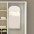 thumbnail image 1 of Littleplum Space Saving Hanging Garment Bag,with Self Compression Zipper,Dust Cover Clothes Bags for Down Coat,Space Saver Closet Organizers,For Closet Storage,Beige,Size M, 1 of 8