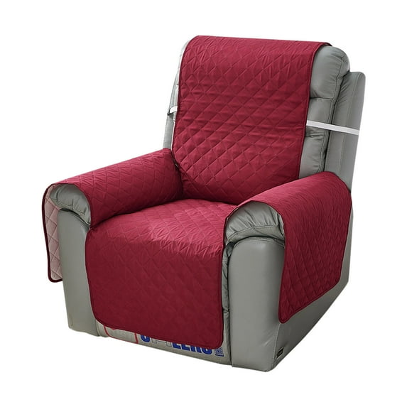 Littleplum Sofa Shield Recliner Slip Cover with Patented Strap,Cushion Protector,Reversible Stain,Dog Tear Resistant Slipcover,Quilted Microfiber Seat,Washable Covers,Dogs Pet Kids,C