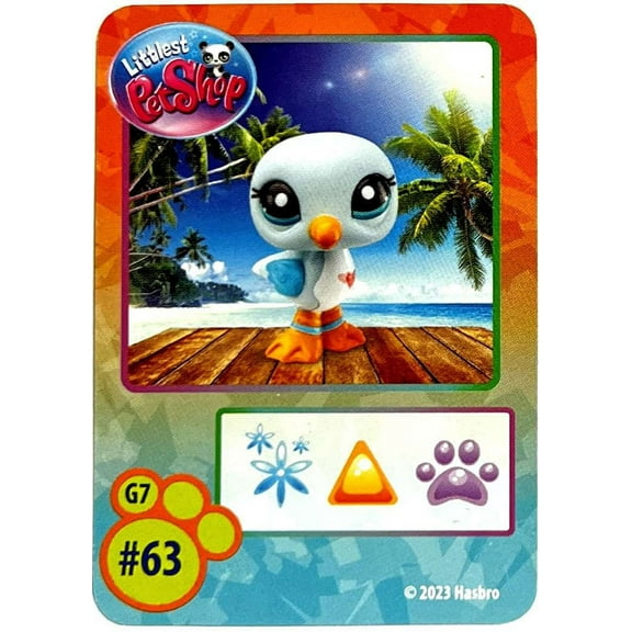 Littlest Pet Shop 2024 Generation 7 Heart-Stamped Blue Seagull (Chilliest & Level 1)