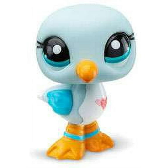 Hasbro Littlest Pet Shop Heart Stamped Blue Seagull Mini Action Figures