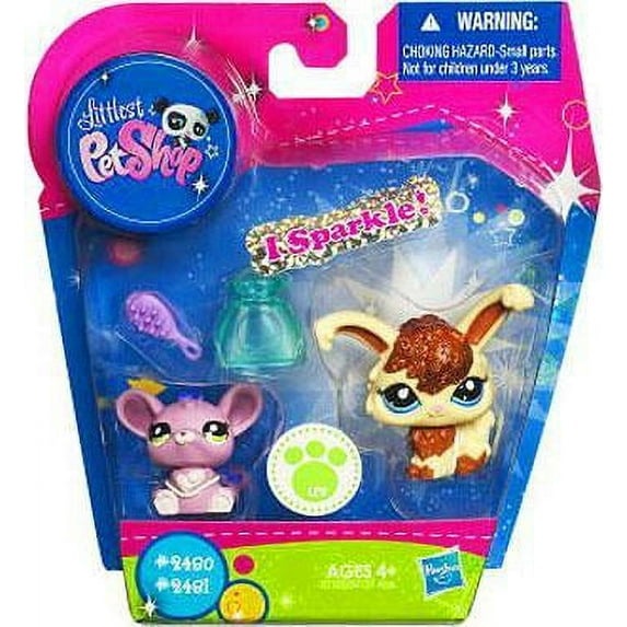 Littlest Pet Shop Angora Bunny & Mouse Figure 2-Pack