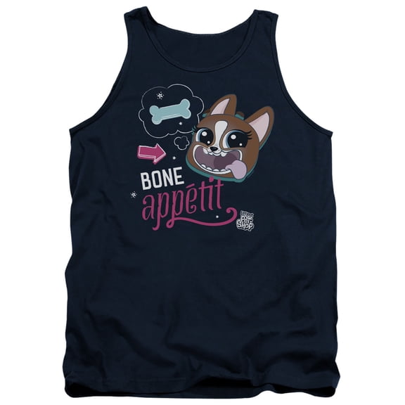 Littlest Pet Shop Bone Appetit Adult Tank Top Navy