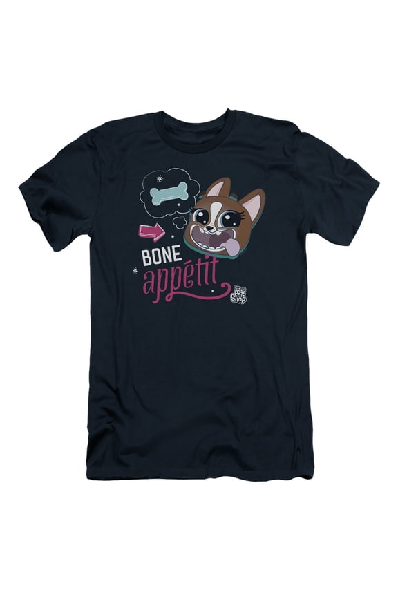 Littlest Pet Shop Bone Appetit S/S Adult 30/1 T-Shirt Navy